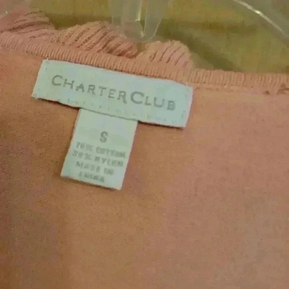 Charter Club pink Ruffel Open Front Sweater Small S - Picture 6 of 6